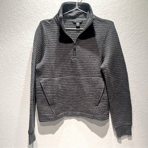 Athleta ribbed grey half zip‎ sweater size XS